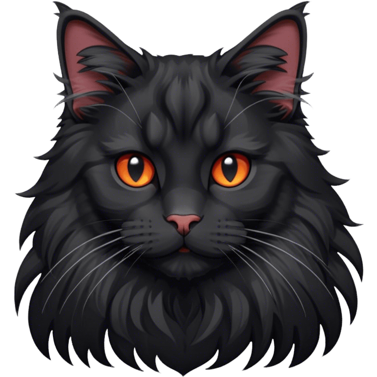 Black Maine Coon emoji