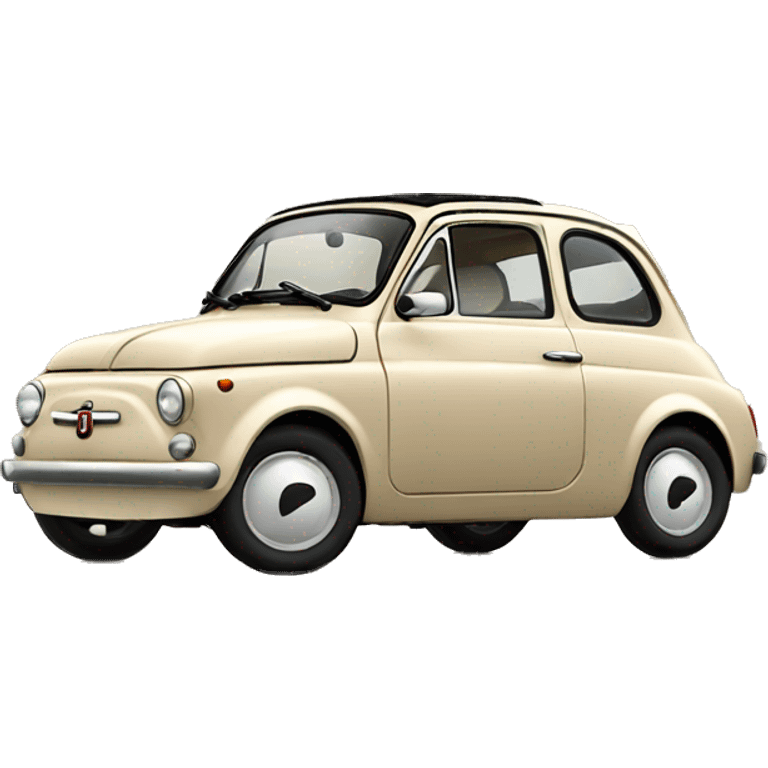 Fiat 500 red top beige body emoji