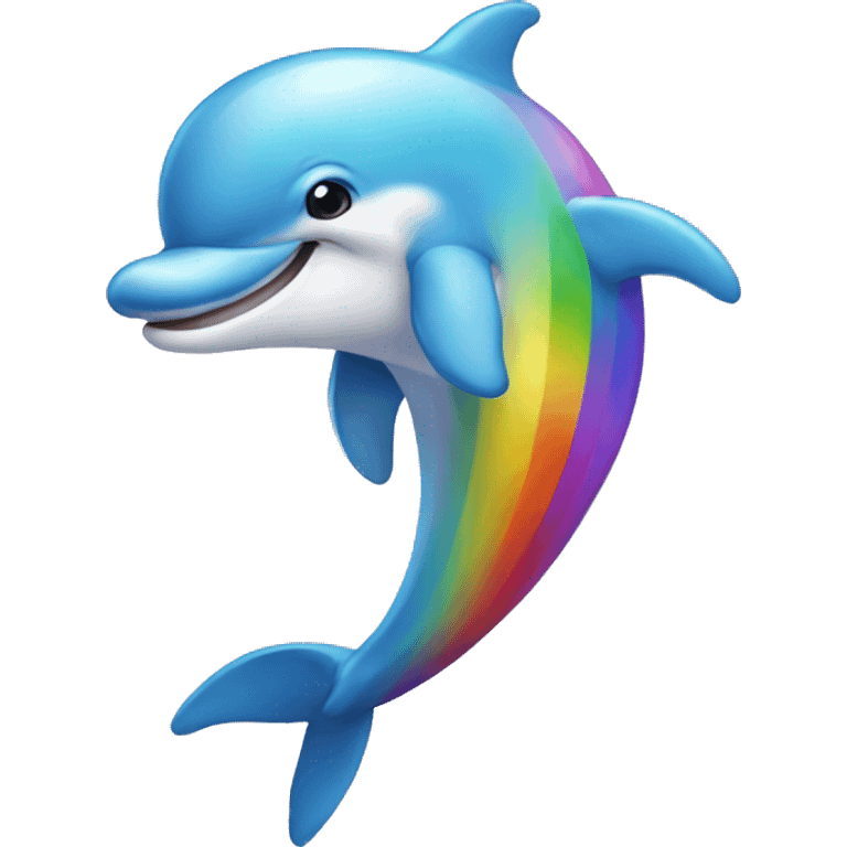 Dolphin with rainbow  emoji