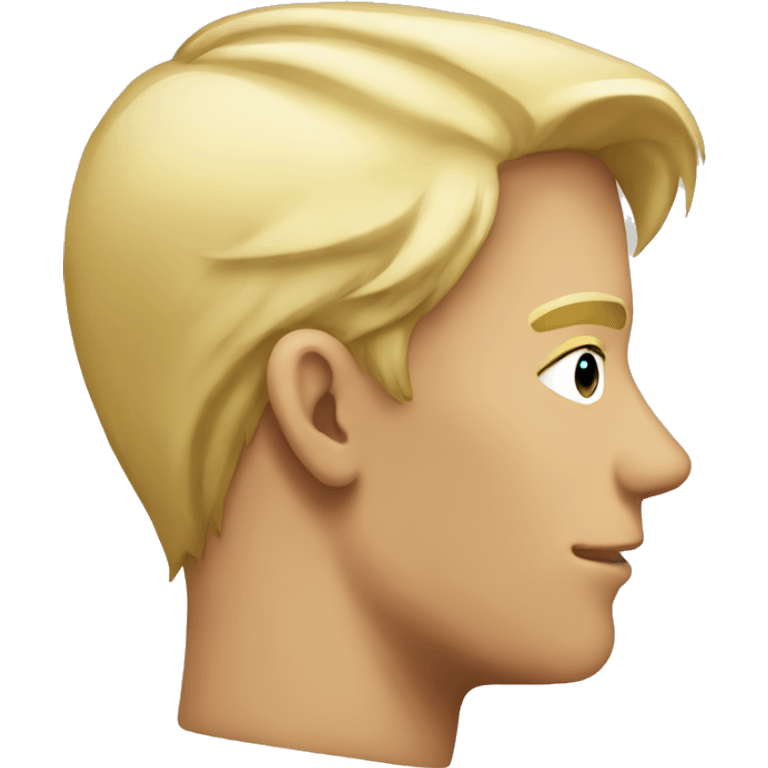 Side profile blond man emoji