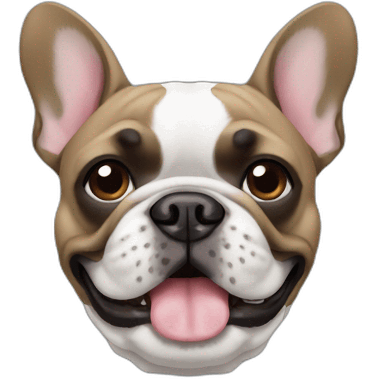 Dark french bulldog emoji