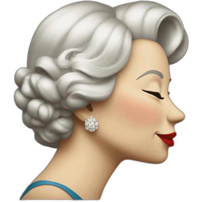 Elisabeth II Kiss peineta emoji