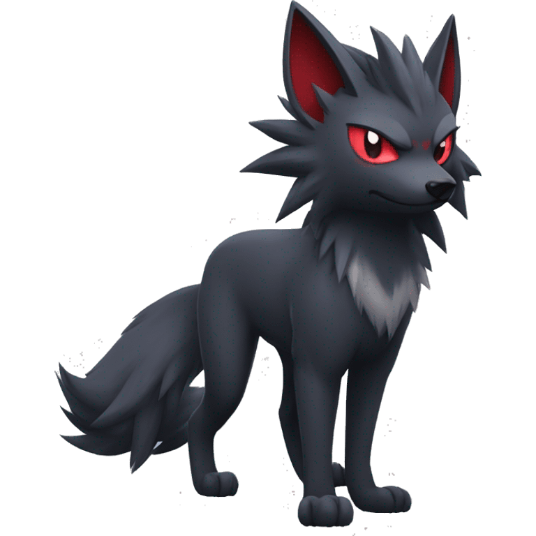 Cool Edgy Zorua-Zoroark-Mightyena full body emoji