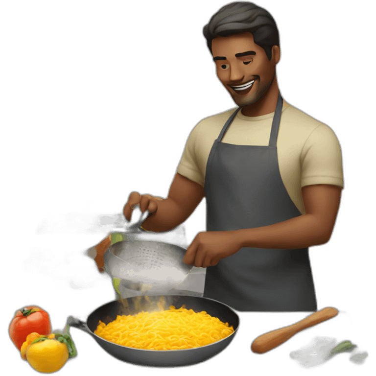 Men cooking emoji