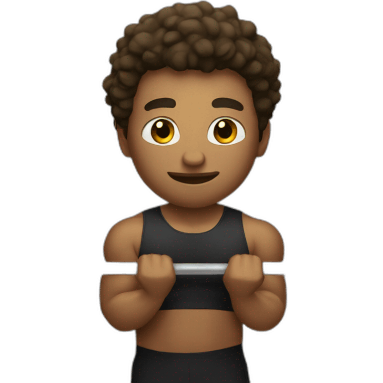 Weightlifter with a barebell emoji