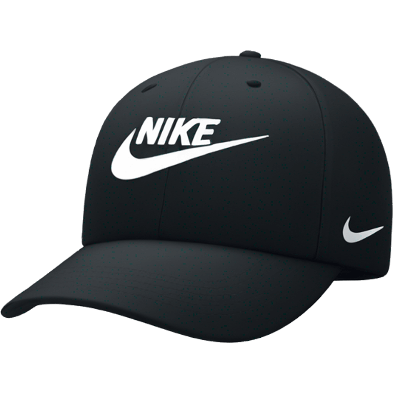 Black hat with Nike logo on the front  emoji