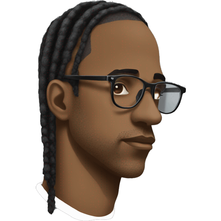 Travis Scott side view with glasses emoji