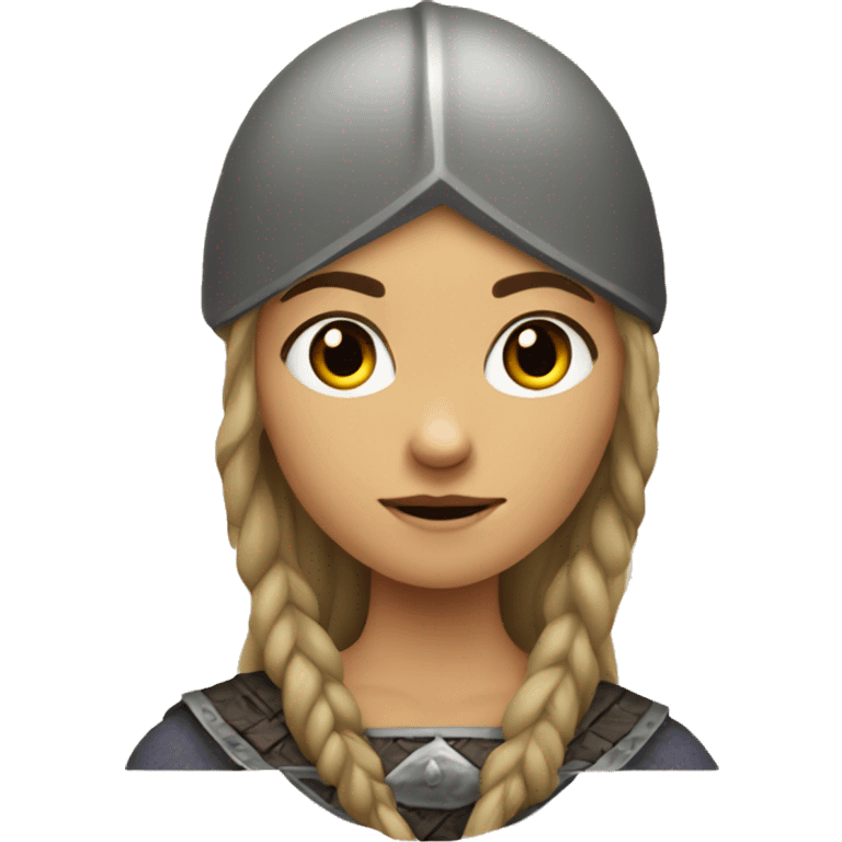 blackhear caucasian viking girl emoji