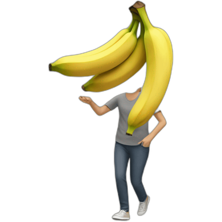 walking living bunch of bananas emoji