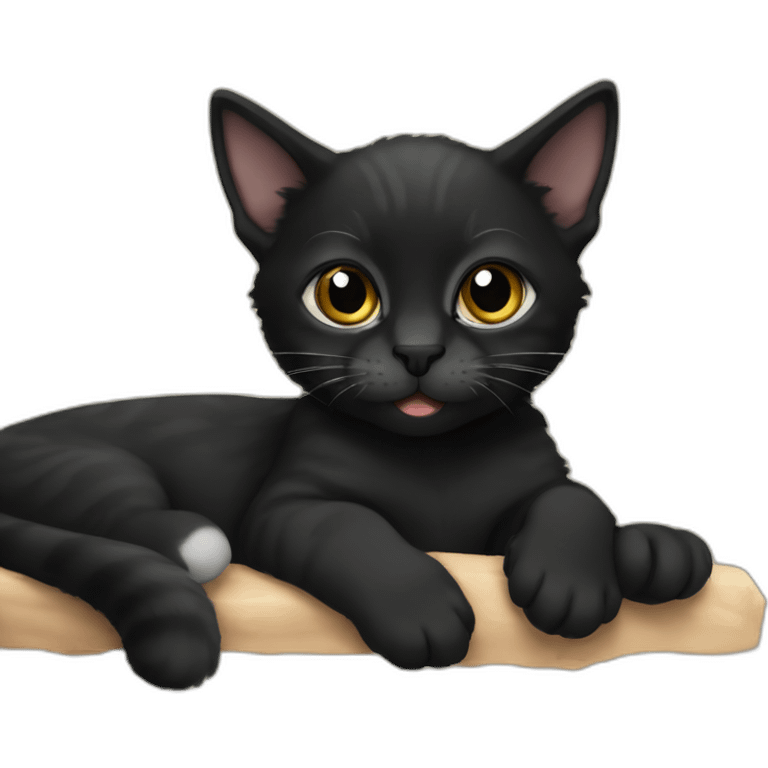 black mancoon kitten emoji