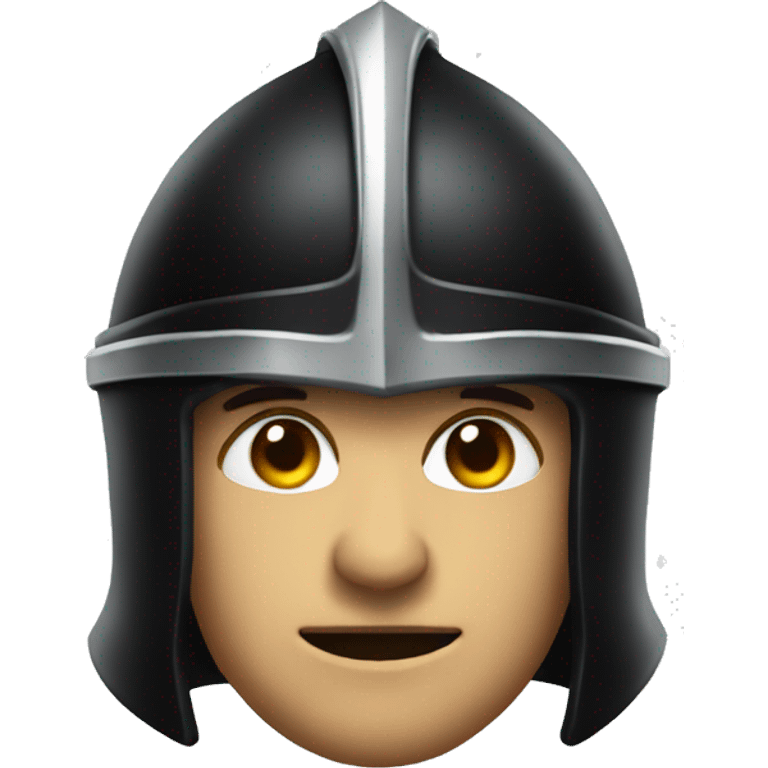 face in knight black helmet fantasy emoji