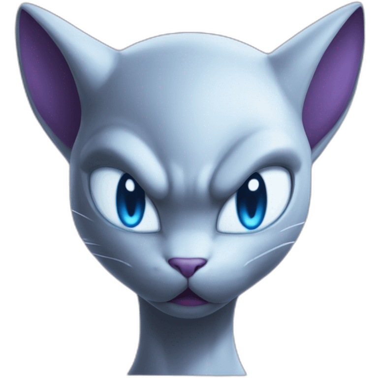 mewtwo with shiny blue eyes lookin scary emoji