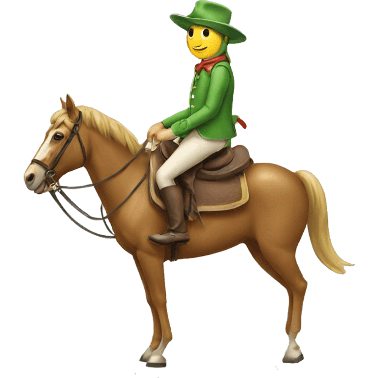 Grenouille sur un cheval emoji