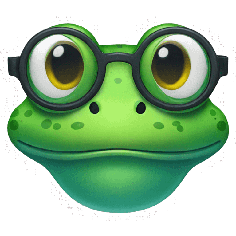 Frog with glasses emoji