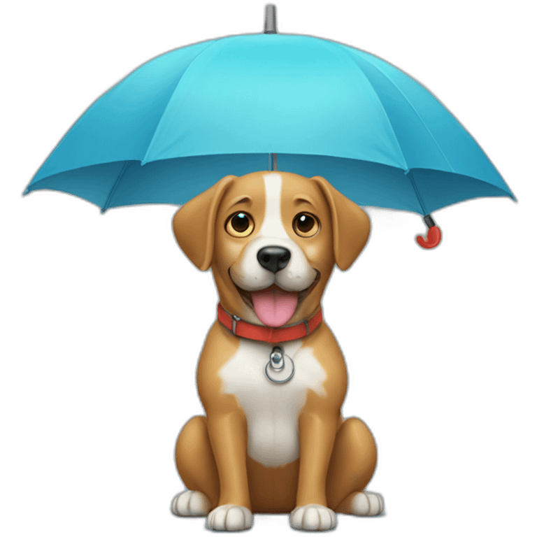 dog with umbrella emoji