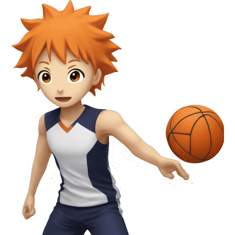 Shoyo Hinata spiking a ball emoji