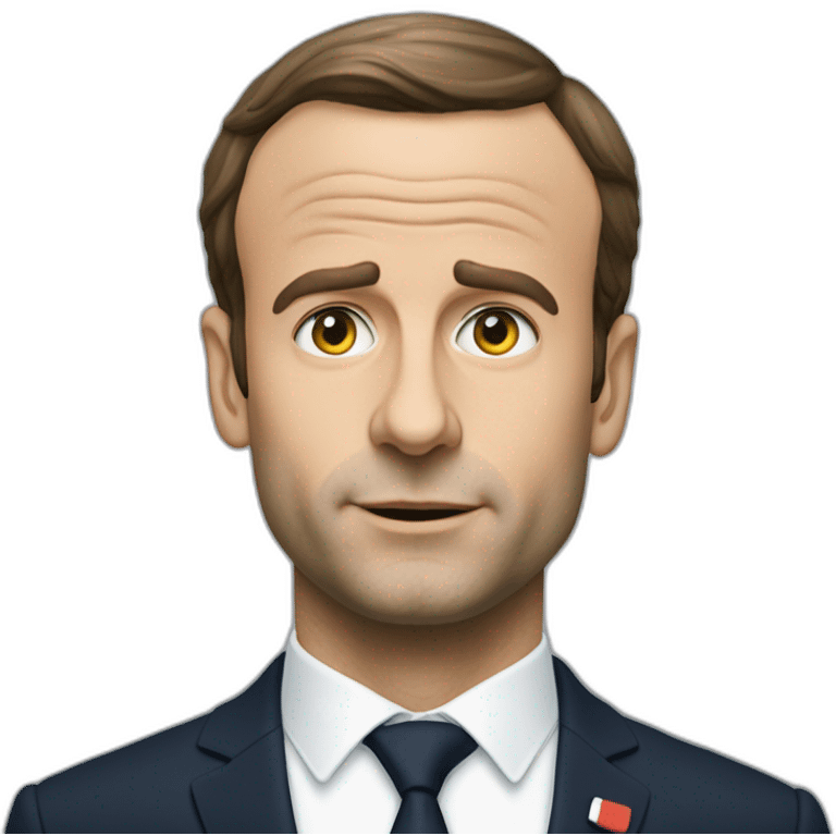 Macron qui tient un micro en train de pleurer emoji