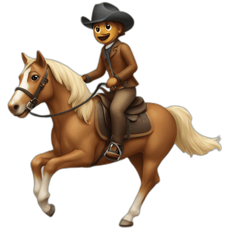 Dog riding a horse emoji