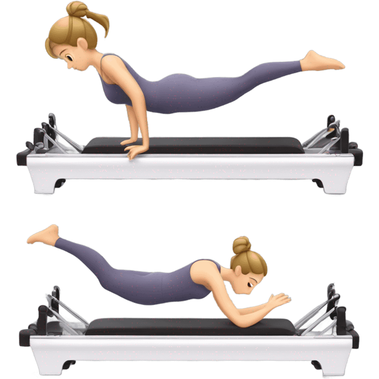 Girl on Pilates reformer emoji