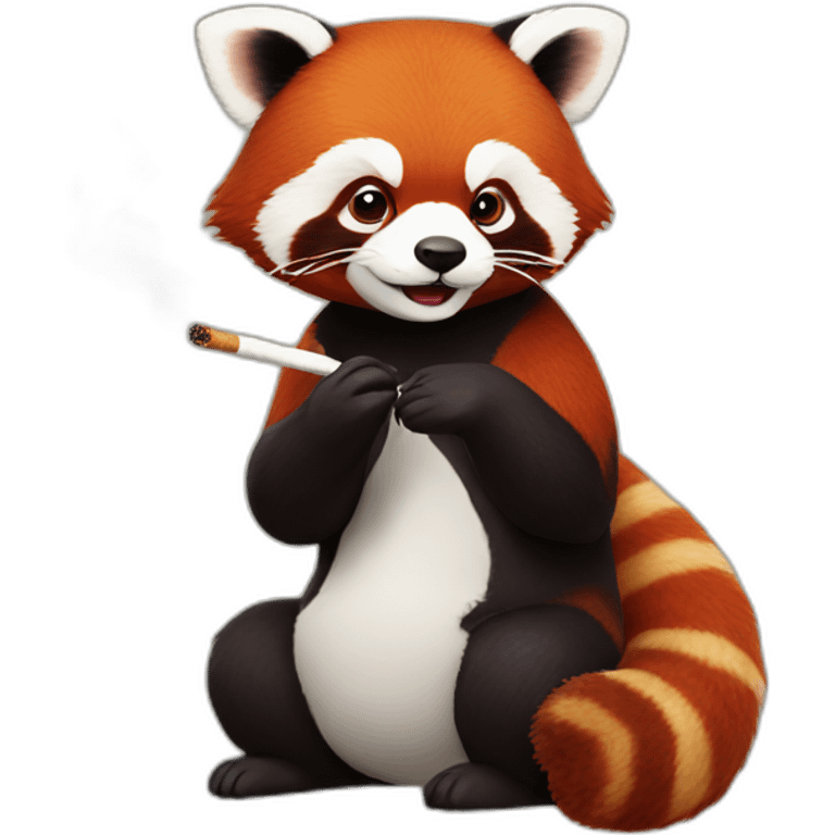 red panda cigarette emoji