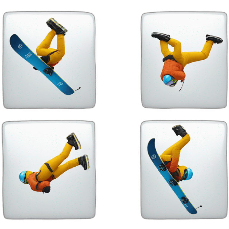 un skieur qui fait un backflip  emoji