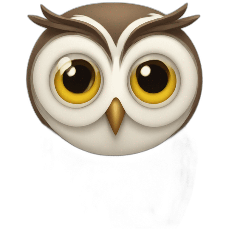 surprised owl face emoji