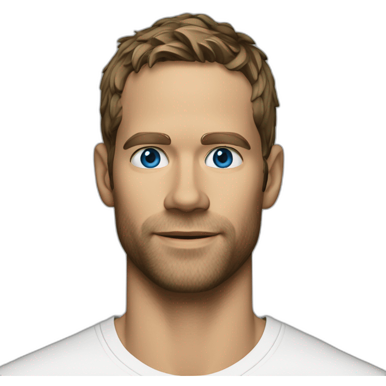 actor paul walker blue eyes with a t-shirt on emoji