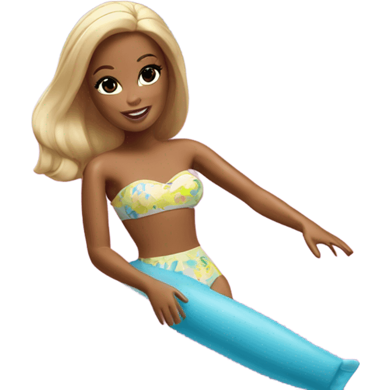 Barbie's swimming in pool emoji