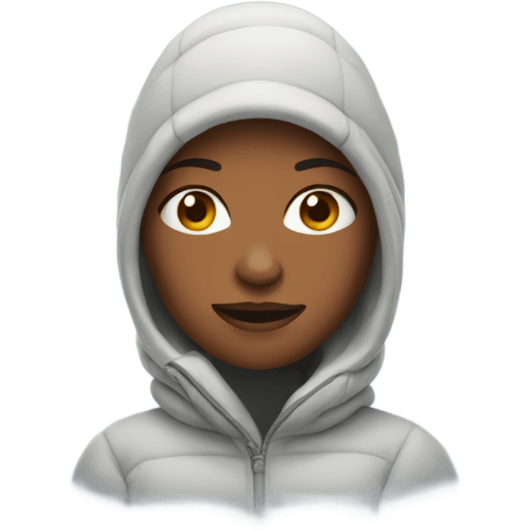 Woman in Cold temperatures emoji