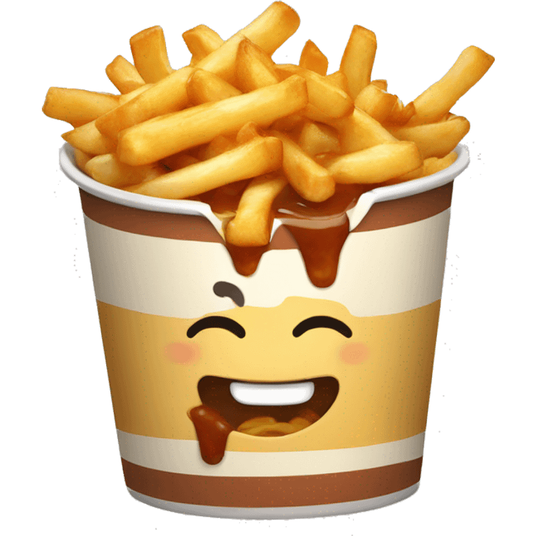 Poutine qui mange une poutine emoji