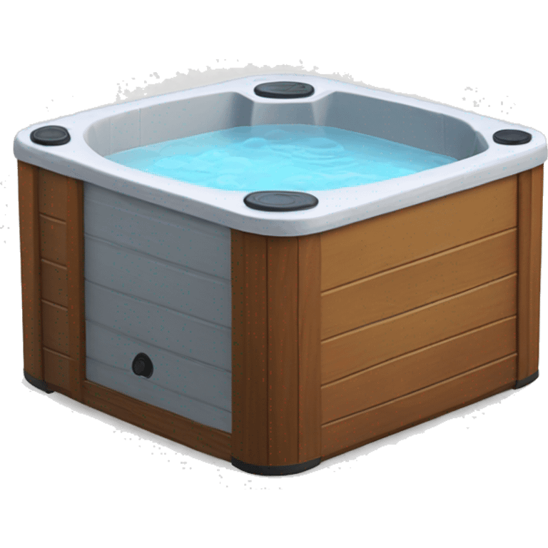 Square bubbling hot tub emoji