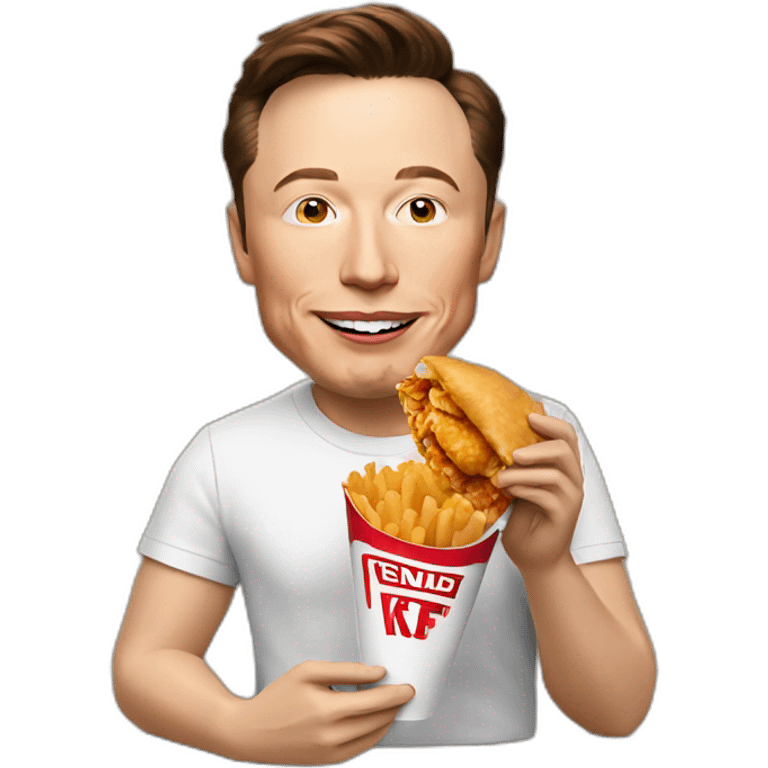 elon musk eating KFC emoji