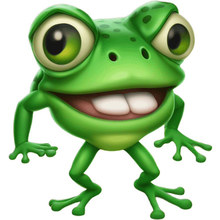 Patrick Mahomes as a frog emoji