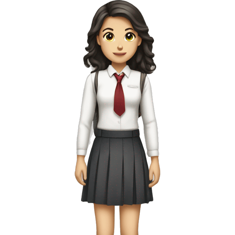 brunette girl private school uniform  emoji