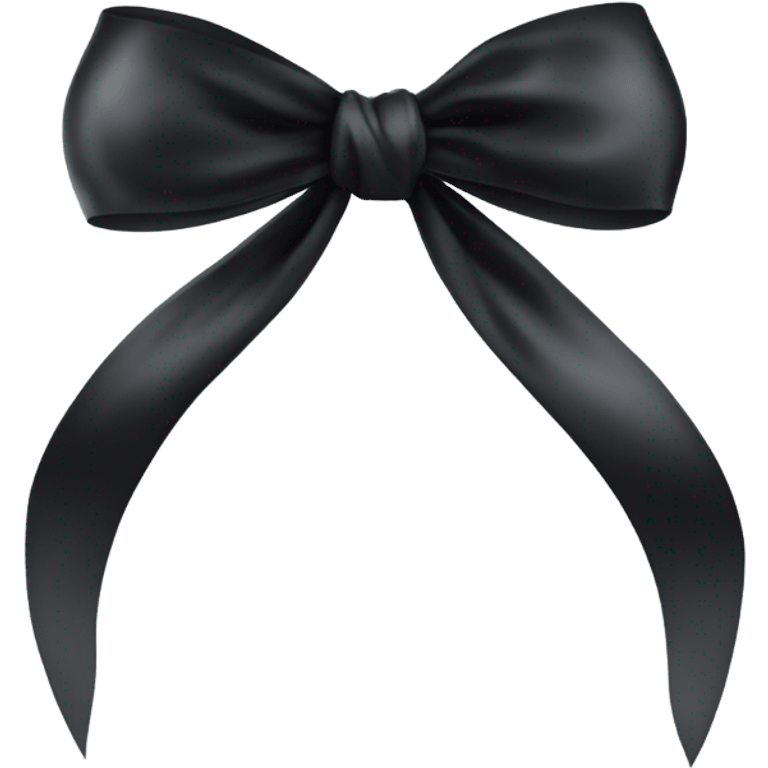 Black satin bow emoji