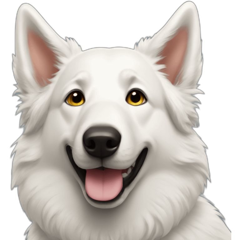 White shepherd happy emoji