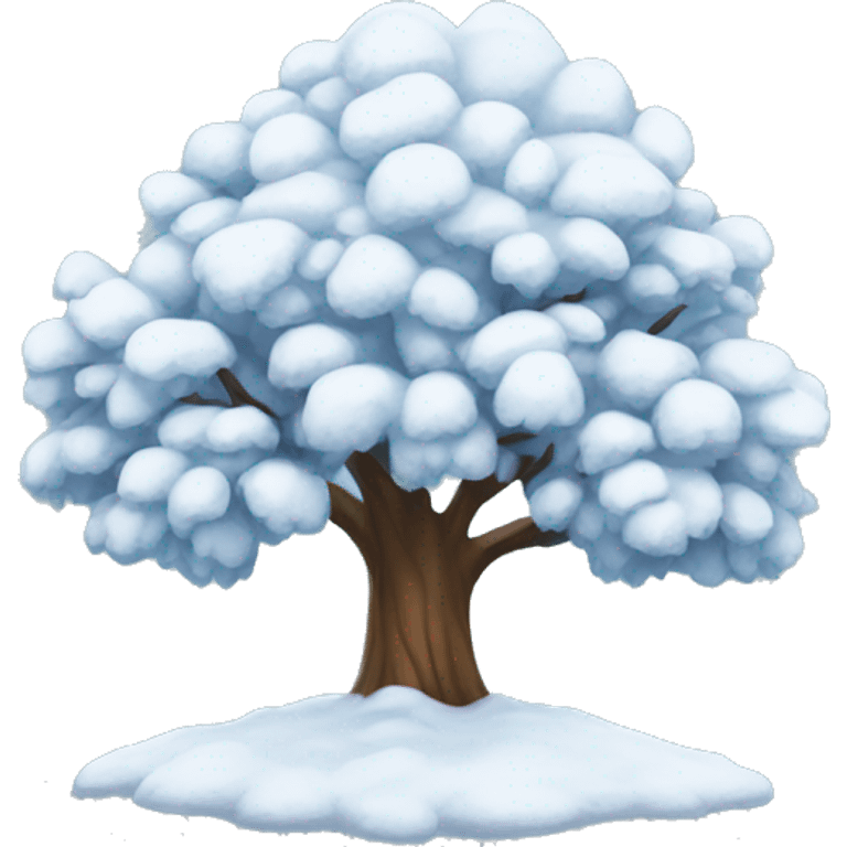 Snowy tree emoji