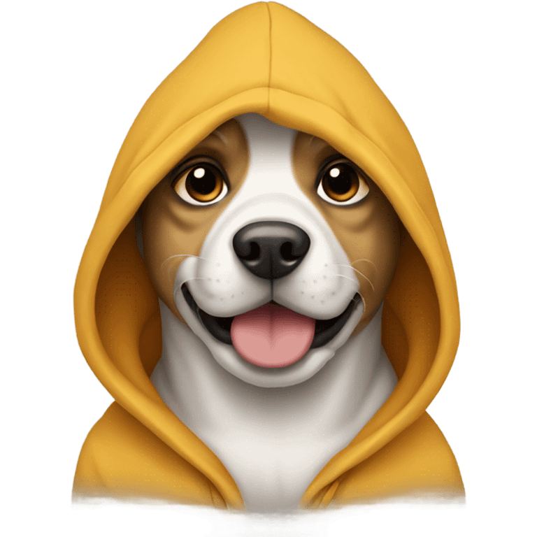 Dog wearing a hoodie  emoji