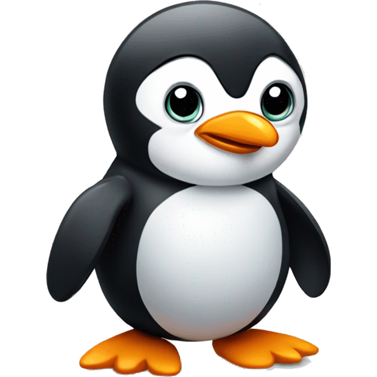 Angry cute penguin  emoji