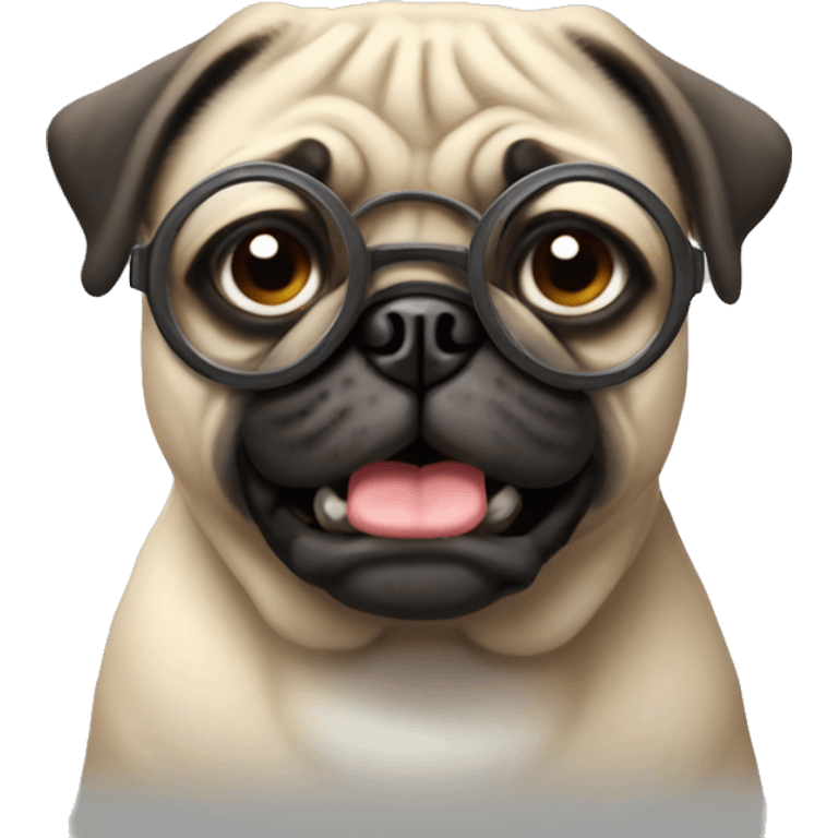 angry pug with googles emoji