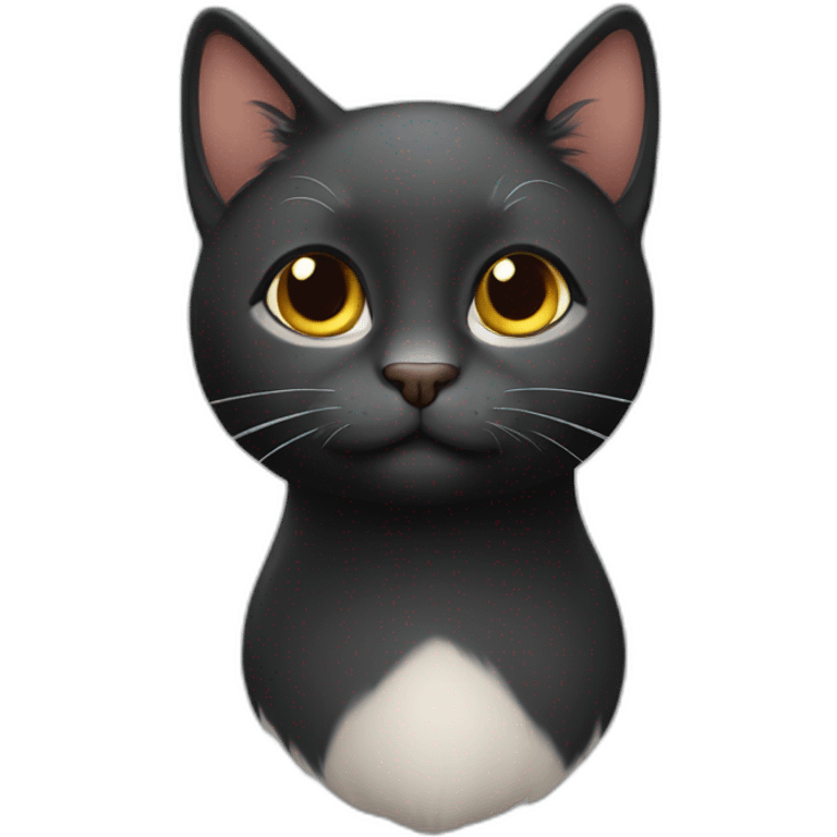 Gato negro de pelo largo emoji