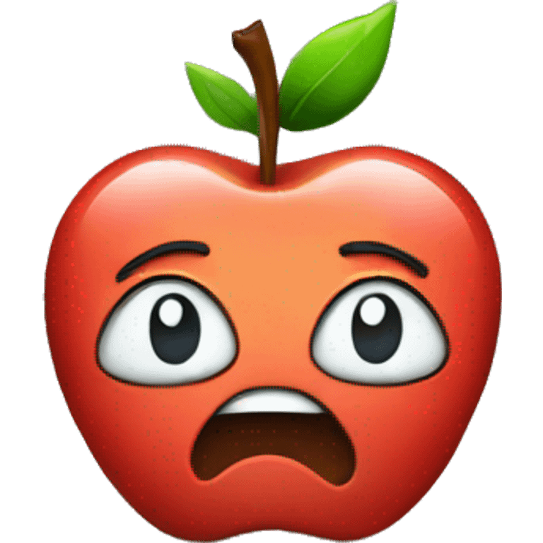 Apple computer with stocks and shares emoji