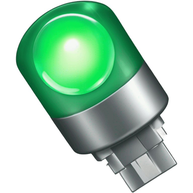 Green light emitting diode emoji