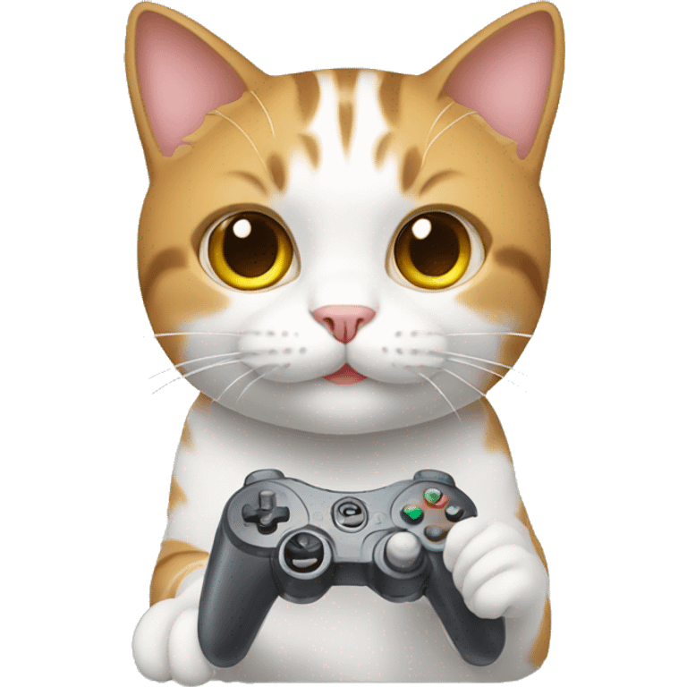 cat using controller emoji