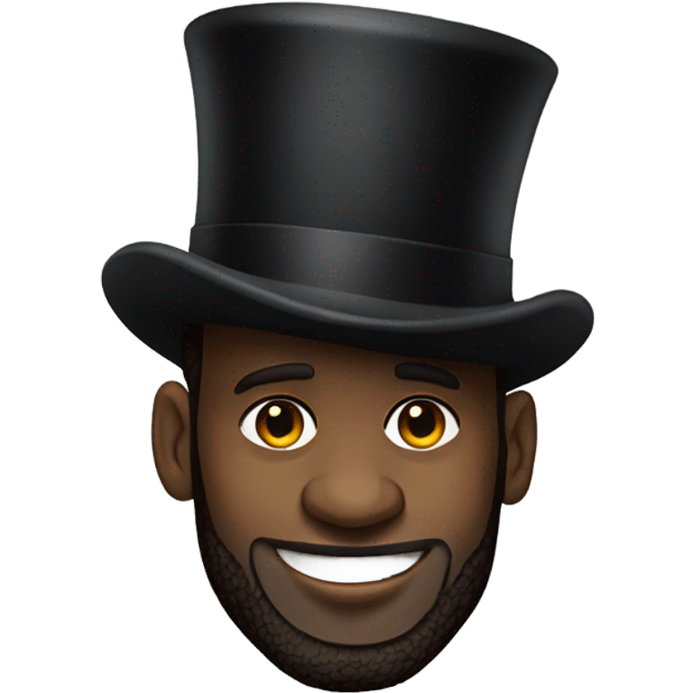 LeBron James with a tiny top hat  emoji