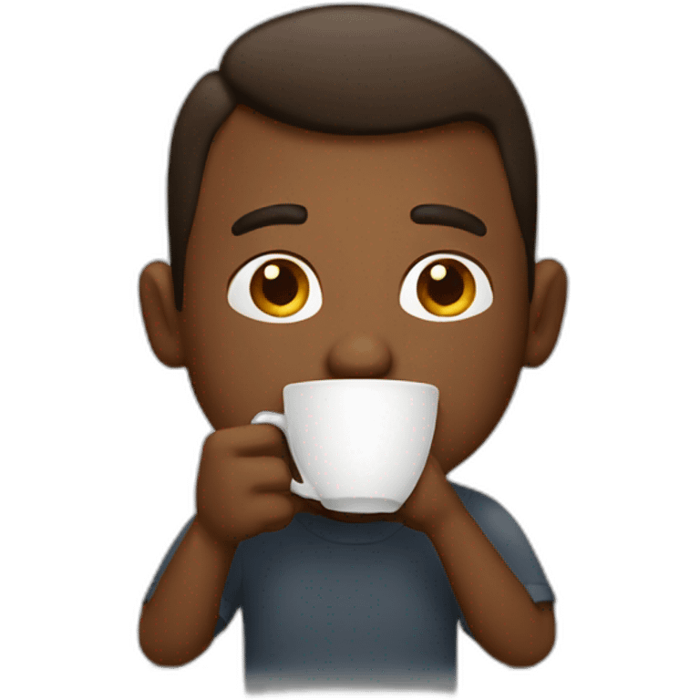 man drinking coffee emoji