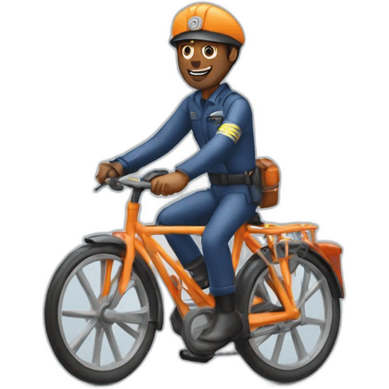 postman on a bike emoji