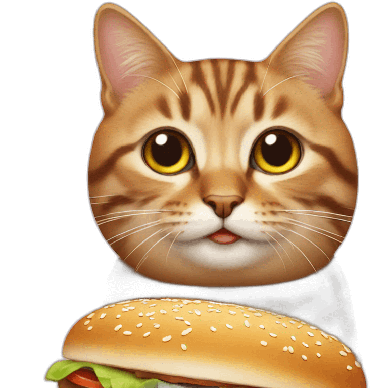 Burger cat emoji