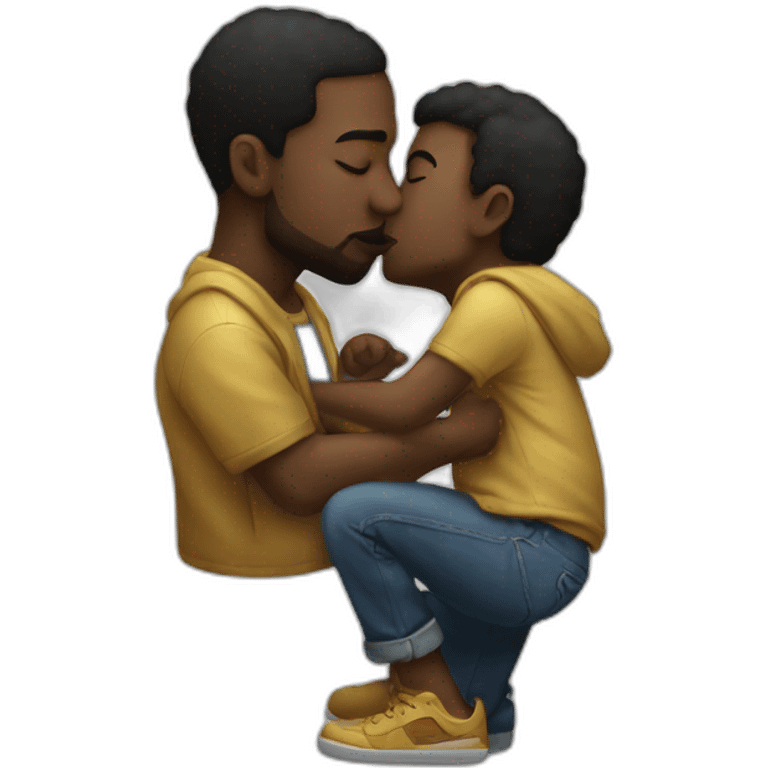 n1gga kissing n1gga emoji