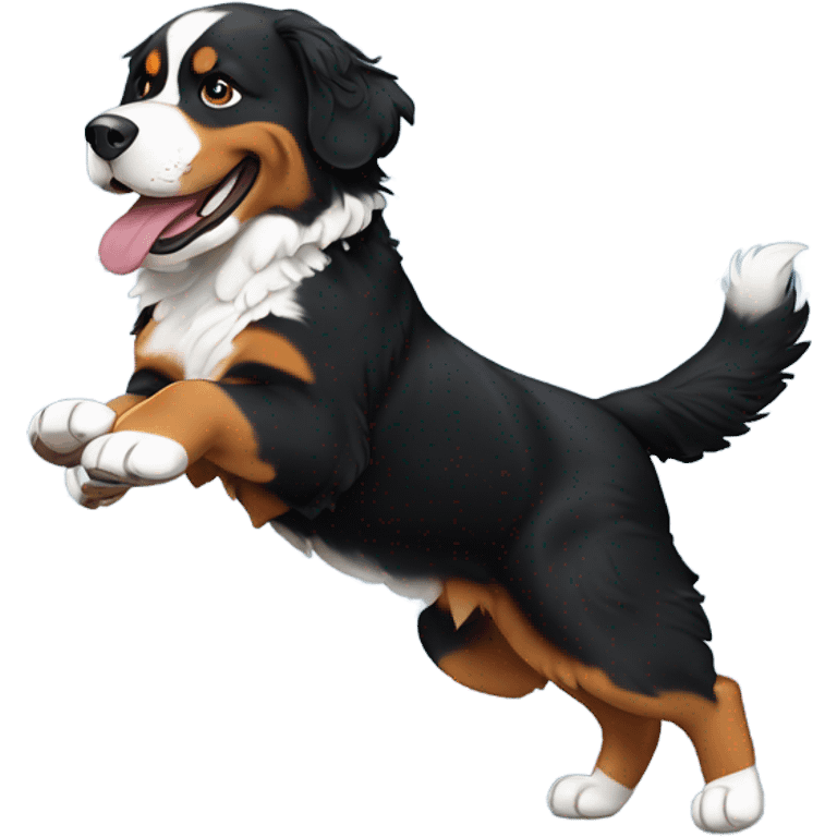 Bernese mountain dog doing gymnastics  emoji